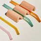 4pc Reusable Glass Straws Water Cup Straw Cup Colorful Heat Resistant Glass Straw with Cleaning Brush Drinking Milk Tea - Brooklyn Home - 0