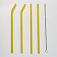 4pc Reusable Glass Straws Water Cup Straw Cup Colorful Heat Resistant Glass Straw with Cleaning Brush Drinking Milk Tea - Brooklyn Home - 0