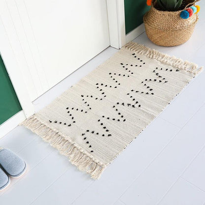 White Tassel Rug - Brooklyn Home - Rugs