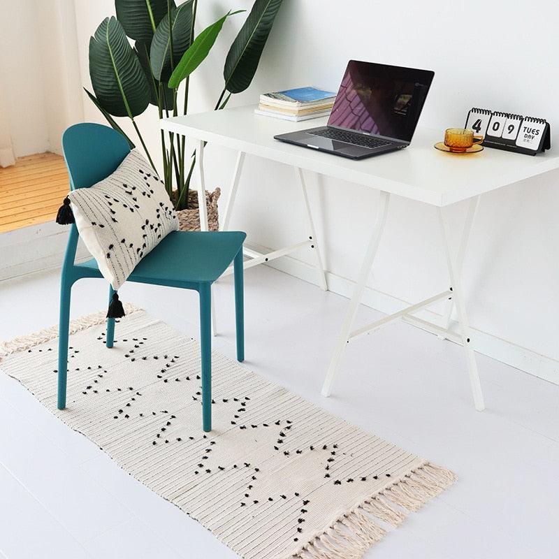 White Tassel Rug - Brooklyn Home - Rugs