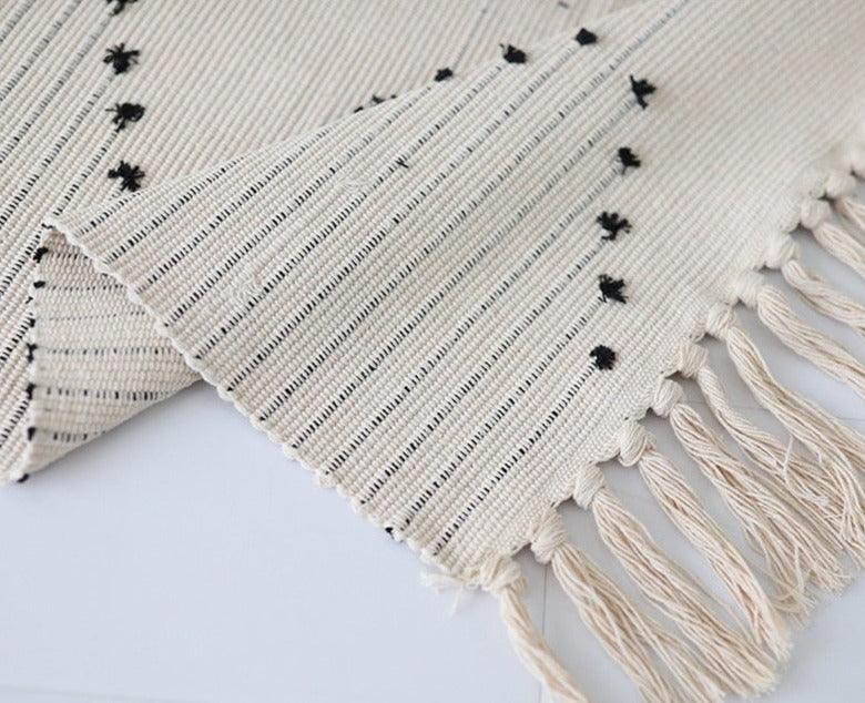 White Tassel Rug - Brooklyn Home - Rugs