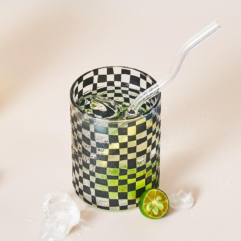 Retro Checkered Glass Cups - Brooklyn Home - Glassware