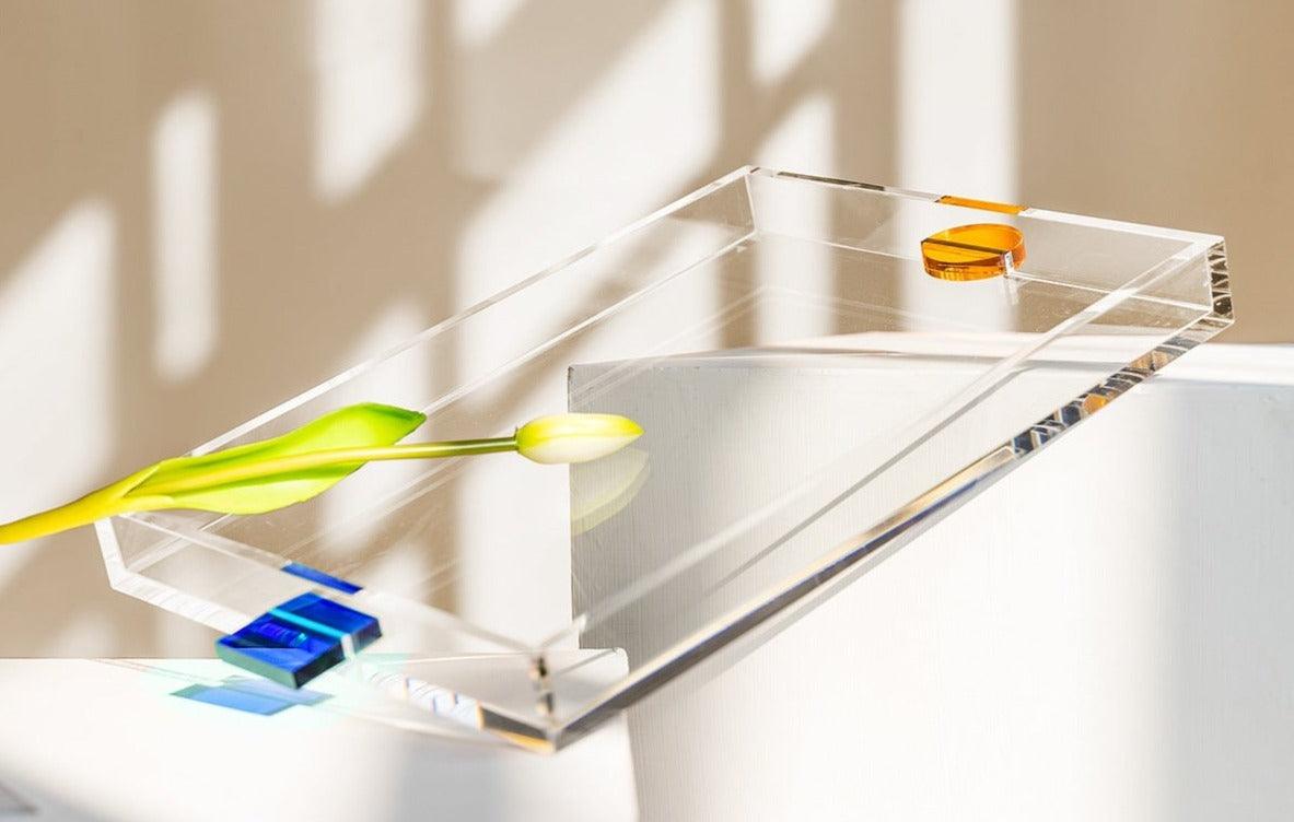 Crystal Clear Acrylic Tray - Brooklyn Home - Serving Trays